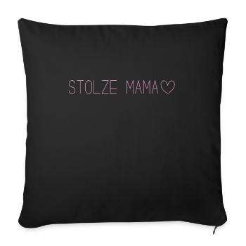 Stolze Mama - Sofakissenbezug 45 x 45 cm - Schwarz - Vorne