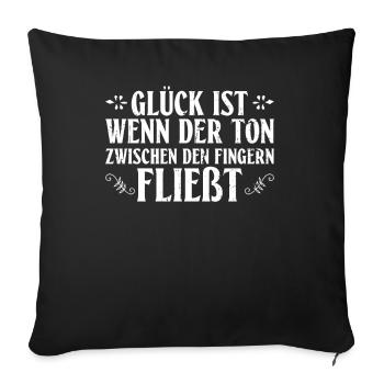 Glück Wenn Der Ton Zwischen Fingern Fließt Töpfer - Sofakissenbezug 45 x 45 cm - Schwarz - Vorne