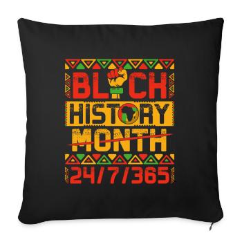 Black History Month - Sofakissenbezug 45 x 45 cm - Schwarz - Vorne
