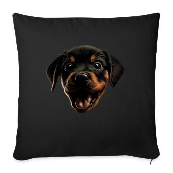 Rottweiler Dog Dogs Puppy Dog Owner Rottweiler - Sofa pillowcase 17,3'' x 17,3'' (45 x 45 cm) - black - Front