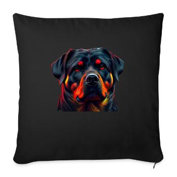 Rottweiler Dog Dogs Puppy Dog Owner Rottweiler - Sofa pillowcase 17,3'' x 17,3'' (45 x 45 cm) - black - Front