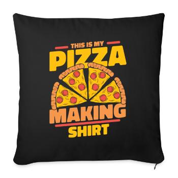 This Is My Pizza Making Clothing Pizzaofen Pizza - Sofakissenbezug 45 x 45 cm - Schwarz - Vorne