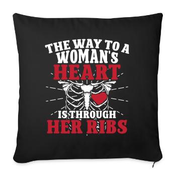 Cardiac Surgeon Way To Womans Heart Cardiac Surgery - Sofa pillowcase 17,3'' x 17,3'' (45 x 45 cm) - black - Front