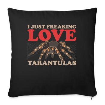 Tarentules Araignée Tarentule Cadeau - Housse de coussin décorative 45 x 45 cm - noir - Devant