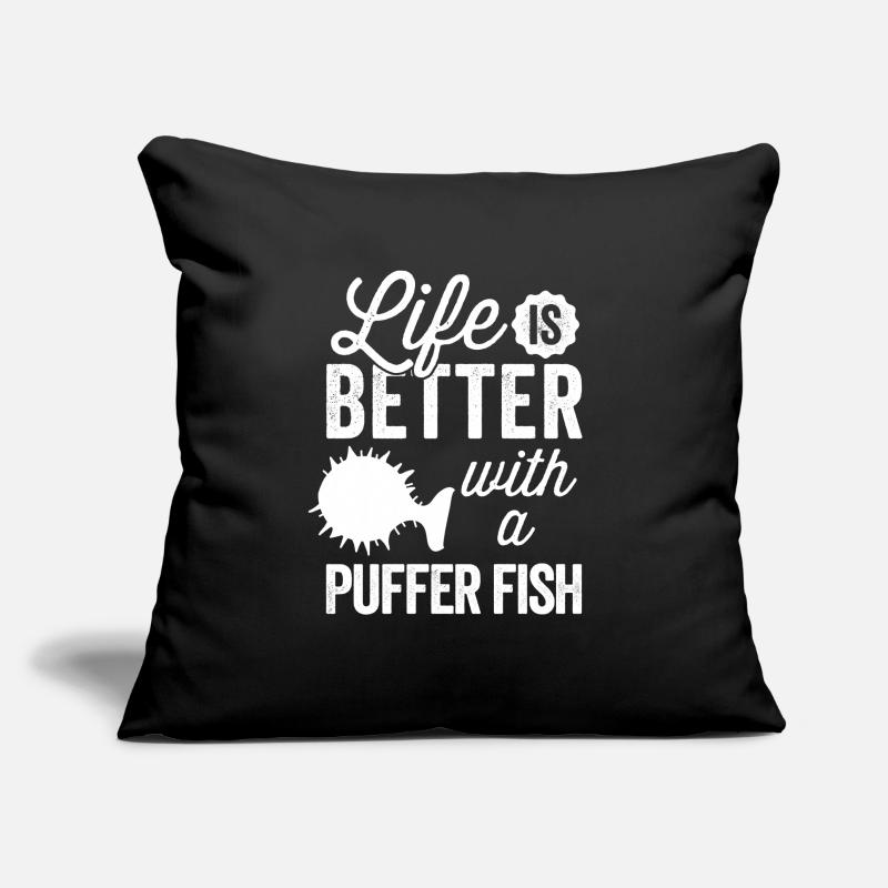 Everything is better with puffer fish Giant puffer fish Sofa pillowcase 17,3'' x 17,3'' (45 x 45 cm)