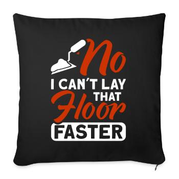 Flooring Flooring Installer Tiler Flooring - Sofa pillowcase 17,3'' x 17,3'' (45 x 45 cm) - black - Front