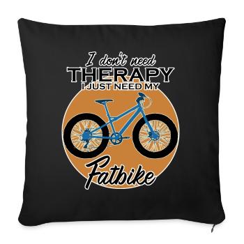 Fatbike lustig Fat Bike - Sofakissenbezug 45 x 45 cm - Schwarz - Vorne