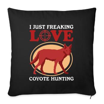 Hunter Huntress Hunting Hunting Hunting Permis de chasse Cadeau - Housse de coussin décorative 45 x 45 cm - noir - Devant