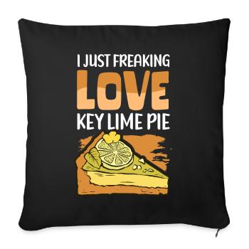 Lime Pie Cake Lemon Cake Gift - Sofa pillowcase 17,3'' x 17,3'' (45 x 45 cm) - black - Front