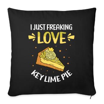 Lime Pie Lemon Cake Cake Gift - Sofa pillowcase 17,3'' x 17,3'' (45 x 45 cm) - black - Front