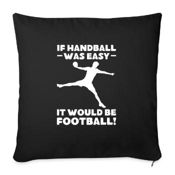 Handball - Sofa pillowcase 17,3'' x 17,3'' (45 x 45 cm) - black - Front