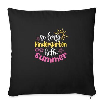 Kindergarten Child School Enrollment School Gift - Sofa pillowcase 17,3'' x 17,3'' (45 x 45 cm) - black - Front