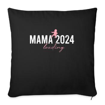Chargement de Mama 2024 - Housse de coussin décorative 45 x 45 cm - noir - Devant