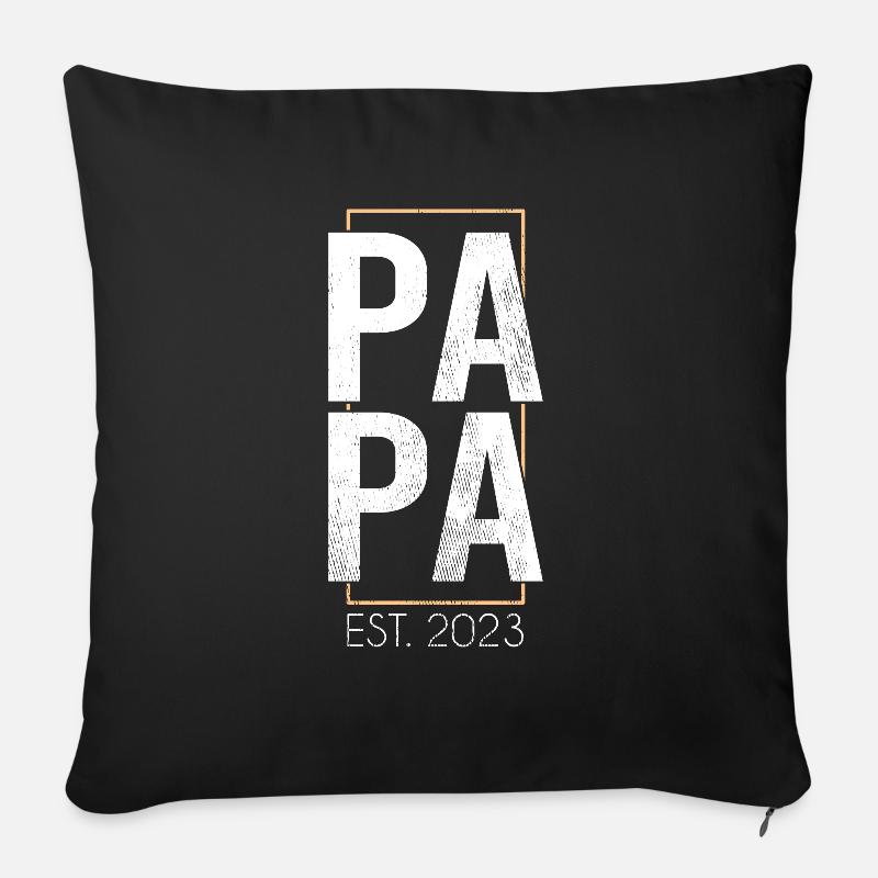 Papa 2023 - Sofakissenbezug 45 x 45 cm - Schwarz
