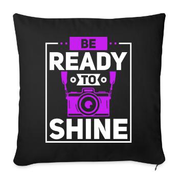 Photography Photo Photographer Photographers! Photographers - Sofa pillowcase 17,3'' x 17,3'' (45 x 45 cm) - black - Front