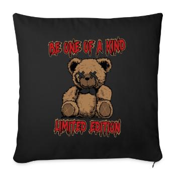 Be One Of A Kind One Of A Kind Teddy Bear Life - Sofa pillowcase 17,3'' x 17,3'' (45 x 45 cm) - black - Front