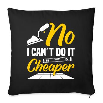 Flooring Flooring Installer Tiler Flooring - Sofa pillowcase 17,3'' x 17,3'' (45 x 45 cm) - black - Front