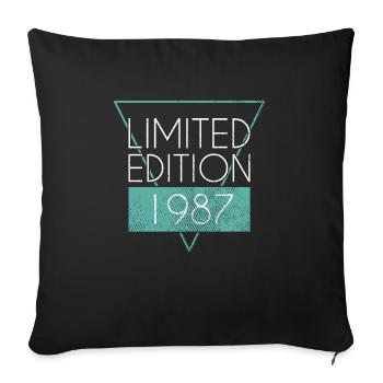 Édition limitée 1987 - Housse de coussin décorative 45 x 45 cm - noir - Devant