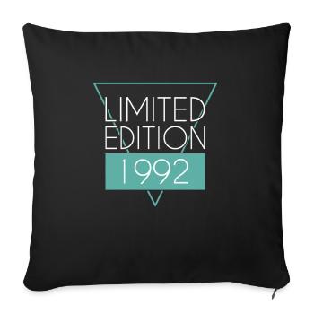 Limited Edition 1992 - Sofa pillowcase 17,3'' x 17,3'' (45 x 45 cm) - black - Front