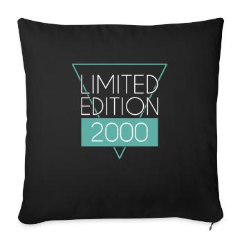 Limited Edition 2000 - Sofa pillowcase 17,3'' x 17,3'' (45 x 45 cm) - black - Front