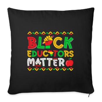 Drôle de mois africain - Housse de coussin décorative 45 x 45 cm - noir - Devant