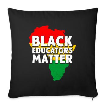 Drôle de mois africain - Housse de coussin décorative 45 x 45 cm - noir - Devant