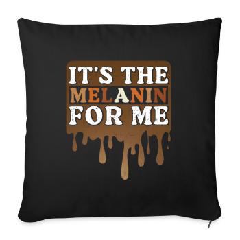 It is the Melanin funny African Month - Sofa pillowcase 17,3'' x 17,3'' (45 x 45 cm) - black - Front