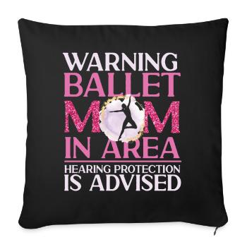 Ballet Dancer Dance Girl Ballerina - Sofa pillowcase 17,3'' x 17,3'' (45 x 45 cm) - black - Front