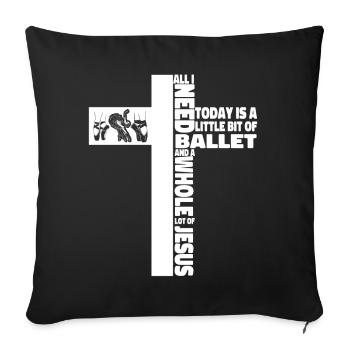 Ballet Dancer Dance Girl Ballerina - Sofa pillowcase 17,3'' x 17,3'' (45 x 45 cm) - black - Front