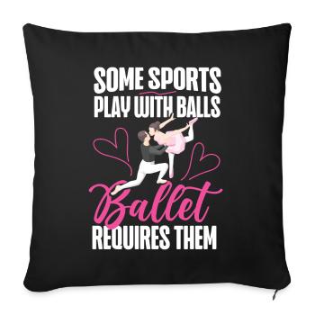 Ballet Dancer Dance Girl Ballerina - Sofakissenbezug 45 x 45 cm - Schwarz - Vorne