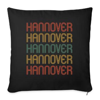 Hannoveranerin Hannoveraner Hannover - Sofakissenbezug 45 x 45 cm - Schwarz - Vorne