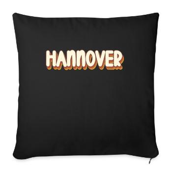 Hannoveranerin Hannoveraner Hannover - Sofakissenbezug 45 x 45 cm - Schwarz - Vorne
