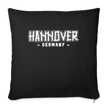 Hannoveranerin Hannoveraner Hannover - Sofakissenbezug 45 x 45 cm - Schwarz - Vorne