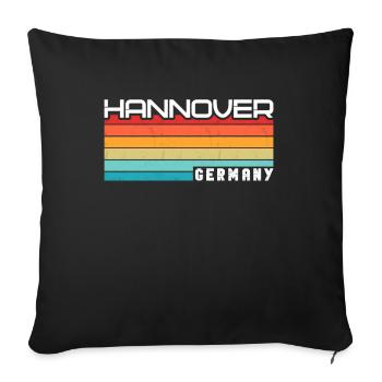 Hannoveranerin Hannoveraner Hannover - Sofakissenbezug 45 x 45 cm - Schwarz - Vorne
