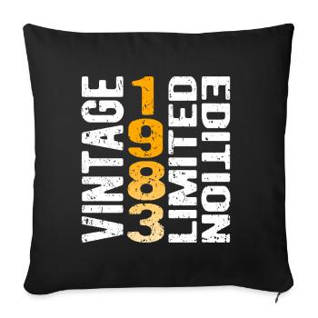 Vintage 1983 limited edition vintage year of birth - Sofa pillowcase 17,3'' x 17,3'' (45 x 45 cm) - black - Front