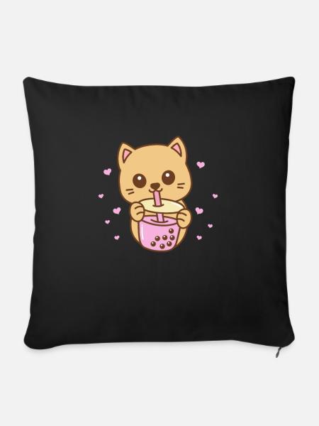 Bubble Tea - Sofakissenbezug 45 x 45 cm - Schwarz