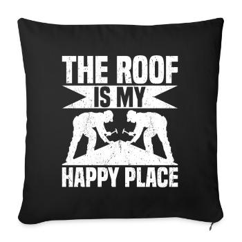Roofer Roofing Roof Tiler - Sofa pillowcase 17,3'' x 17,3'' (45 x 45 cm) - black - Front