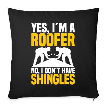 Roofer Roofing Roof Tiler - Sofa pillowcase 17,3'' x 17,3'' (45 x 45 cm) - black - Front