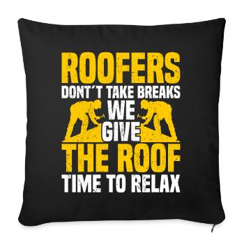 Roofer Roofing Roof Tiler - Sofa pillowcase 17,3'' x 17,3'' (45 x 45 cm) - black - Front