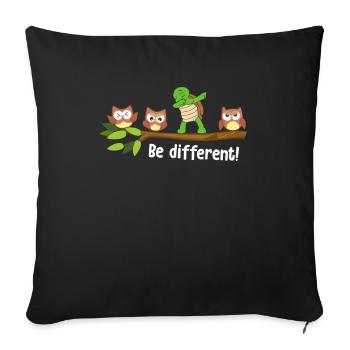 Be Different Dabbing Turtle - Sofa pillowcase 17,3'' x 17,3'' (45 x 45 cm) - black - Front