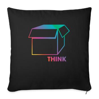 Think Outside The Box Mindset Über den Tellerrand - Housse de coussin décorative 45 x 45 cm - noir - Devant