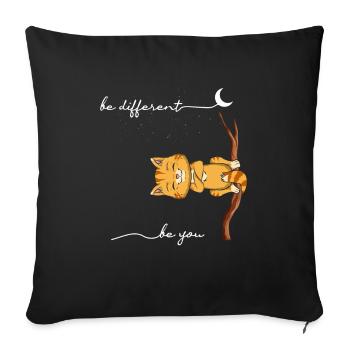 Be Different Cat Be You Autism Awareness Cat - Sofakissenbezug 45 x 45 cm - Schwarz - Vorne