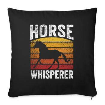 Horse Whisperer Horse Whisperer Équitation - Housse de coussin décorative 45 x 45 cm - noir - Devant