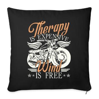 Drôle de moto moto - Housse de coussin décorative 45 x 45 cm - noir - Devant