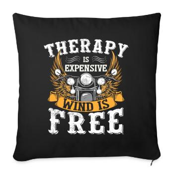 Motorcycle Rider Biker - Sofa pillowcase 17,3'' x 17,3'' (45 x 45 cm) - black - Front