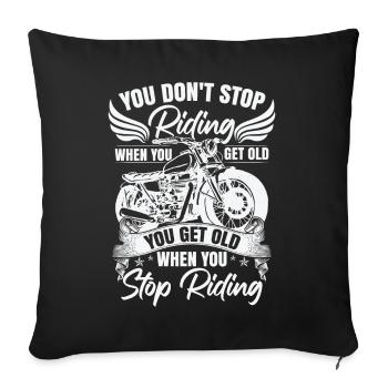 Motorcyclist Rider Motorbike Motorcycle Rider - Sofa pillowcase 17,3'' x 17,3'' (45 x 45 cm) - black - Front