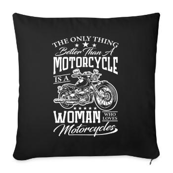 Moto Motard Cycliste Hommes Motard Motard - Housse de coussin décorative 45 x 45 cm - noir - Devant