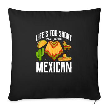 Cadeau de la nation mexicaine mexicaine - Housse de coussin décorative 45 x 45 cm - noir - Devant