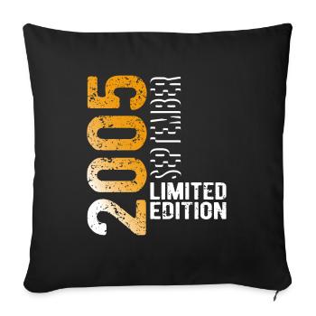 Septembre 2005 édition limitée millésime - Housse de coussin décorative 45 x 45 cm - noir - Devant