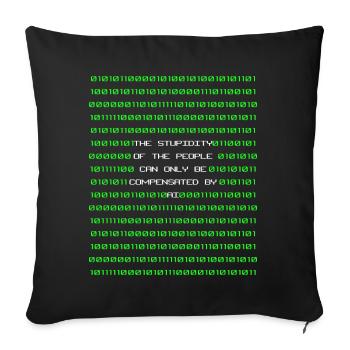 Artificial intelligence - Sofa pillowcase 17,3'' x 17,3'' (45 x 45 cm) - black - Front